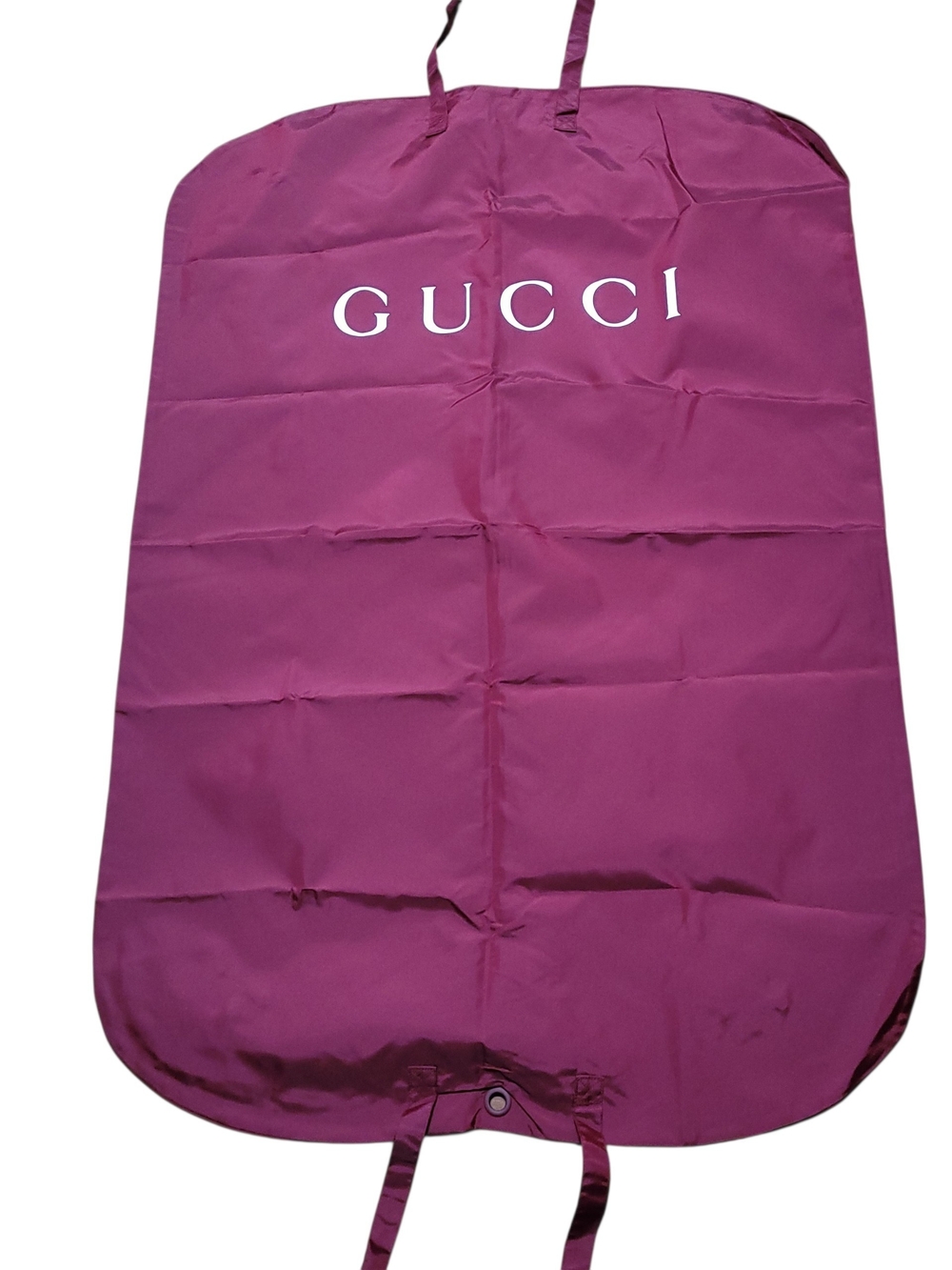 Gucci Red Burgundy Garment Bag Storage Travel Logo Empty Nylon 42.5 x 29 in